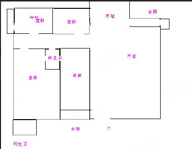 丹州小区  3室2厅1卫   312.00万客厅