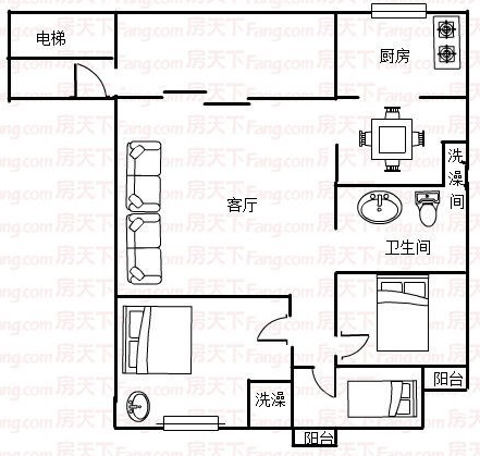 凤凰水城南岸  3室2厅2卫   5000.00元/月室内图