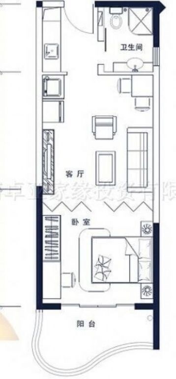 美丽新海岸  1室1厅1卫   145.00万客厅