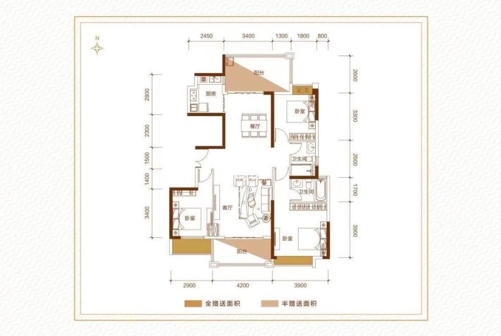 奥园养生城  3室2厅2卫    73.8万 奥园养生城  3室2厅2卫    73.8万室内图