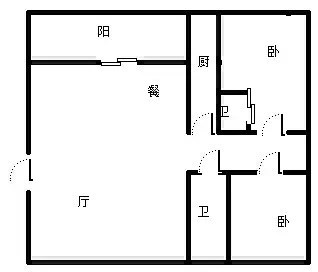 阳光名邸  2室2厅2卫   230.00万客厅