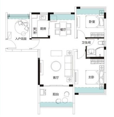 三亚棕榈滩  3室2厅1卫   267.00万客厅