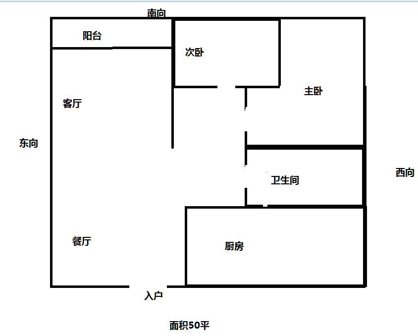 中铁子悦薹  2室2厅1卫   3000.00元/月室内图