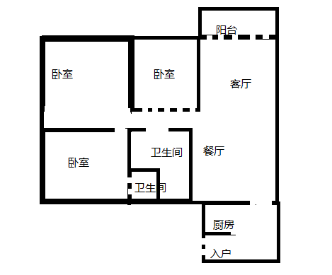 卓达东方巴哈马三期自由港湾  3室2厅2卫   4500.00元/月室内图