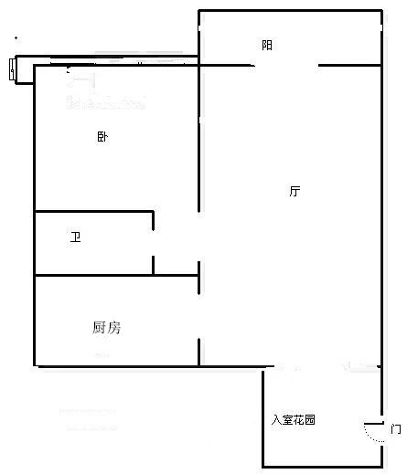 鸿洲香榭左岸  1室1厅1卫   235.00万客厅