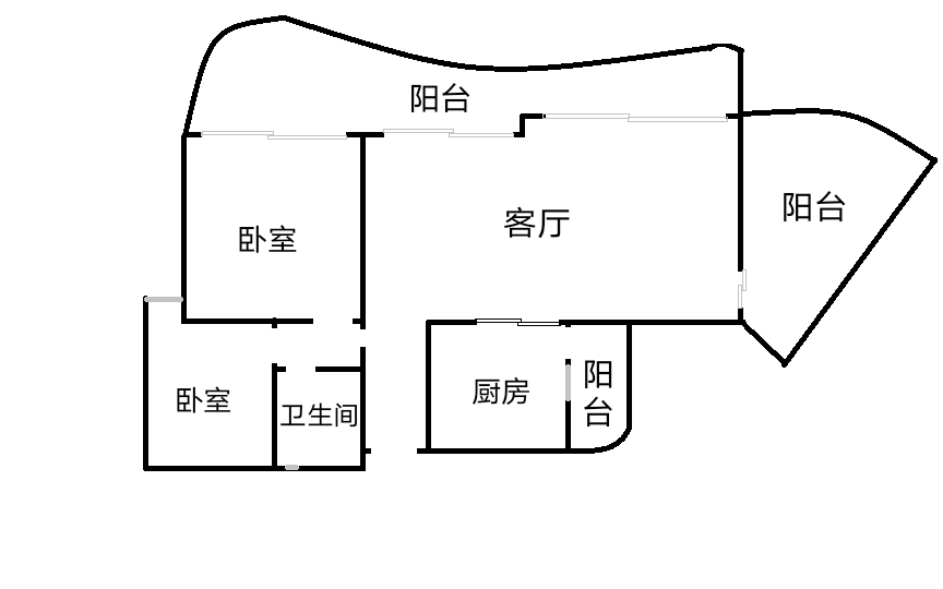 美丽新海岸  2室2厅1卫   350.00万客厅