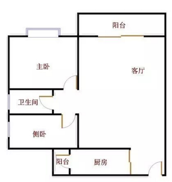 东岸假日  2室1厅1卫   200.00万客厅