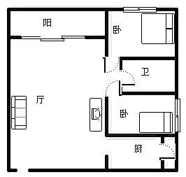 天泽湖畔  2室2厅1卫   3500.00元/月室内图