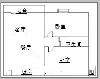 天泽湖畔  2室2厅1卫   250.00万客厅