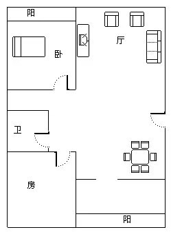 华豫苑海韵苑  2室2厅1卫   280.00万客厅