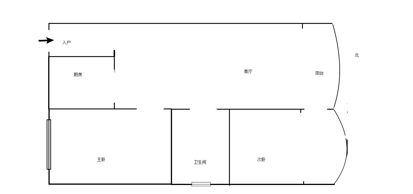 美和家园  2室1厅1卫   216.00万客厅