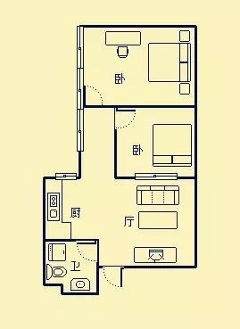 华豫苑海韵苑  2室1厅1卫   120.00万客厅