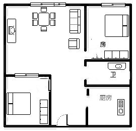 东海豪庭花园  2室1厅1卫   168.00万客厅