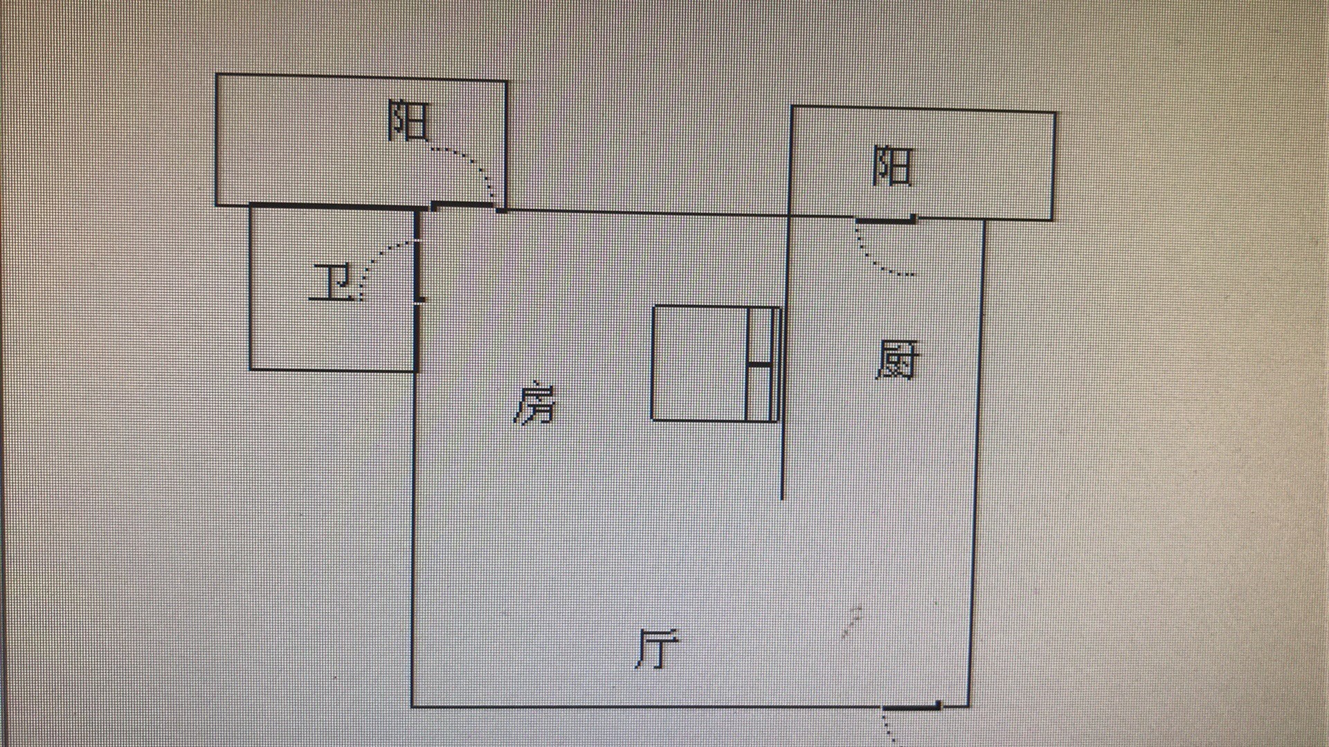 金色年华海景小区  1室1厅1卫   100.00万客厅