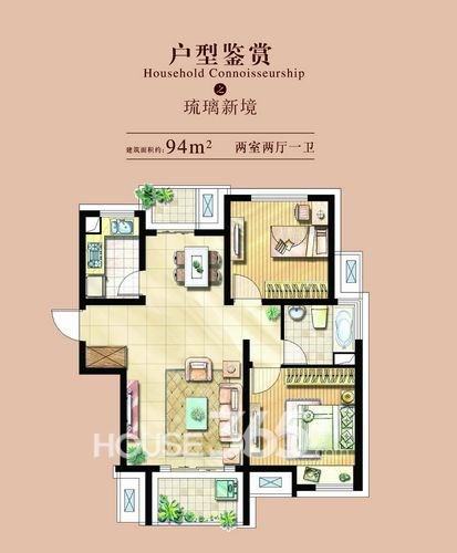 绿地悦澜湾  2室2厅1卫   300.00万客厅