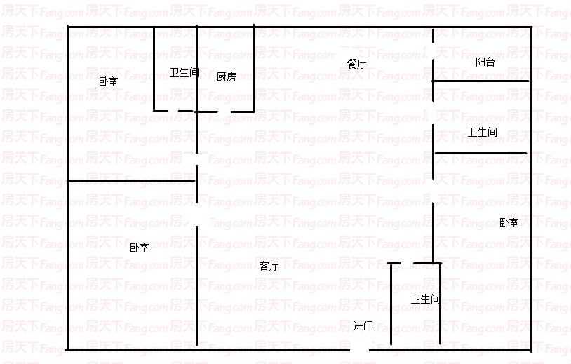 阳光海苑  2室2厅1卫   280.00万客厅