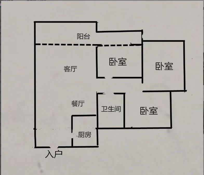 中铁子悦薹  3室2厅1卫   4500.00元/月室内图