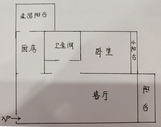 金凤凰海景公寓  1室1厅1卫   300.00万客厅