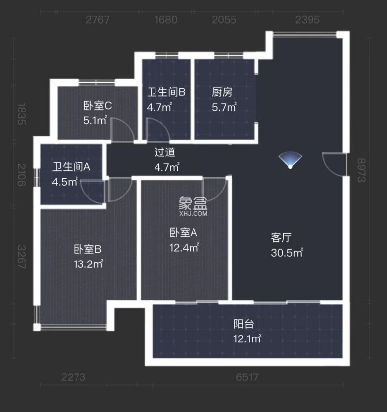 锦湘悦  3室2厅2卫   45.00万