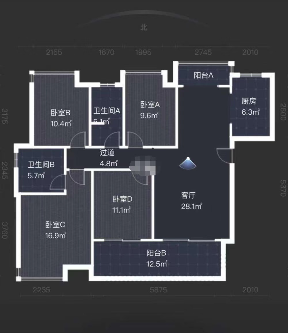 长房湘江府  1室0厅0卫   95.00万