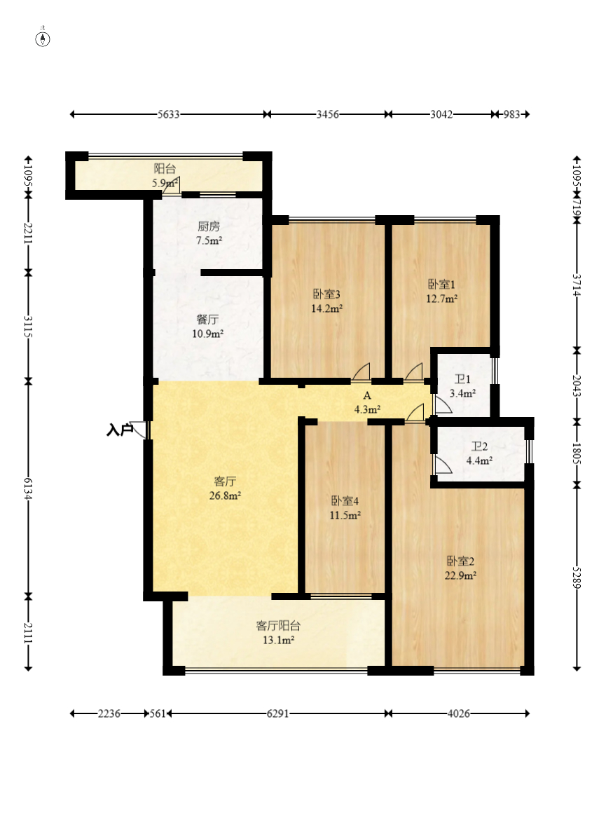 鑫远湘府华城 3室2厅1卫 139.0万 鑫远湘府华城 3室2厅1卫 139.0万客厅