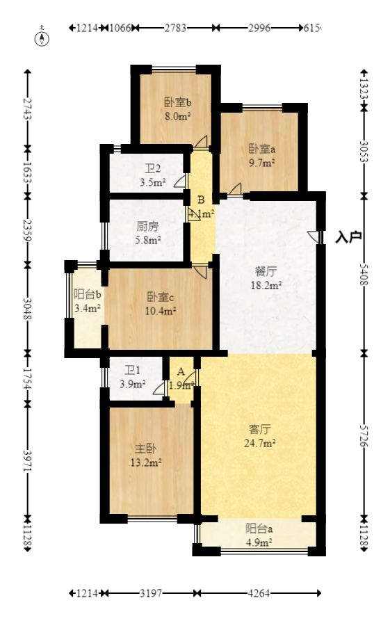 春晖花园 3室2厅2卫 73.6万 春晖花园 3室2厅2卫 73.6万客厅