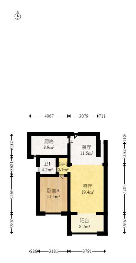 邦盛水岸御园  4室2厅2卫   110.00万室内图1