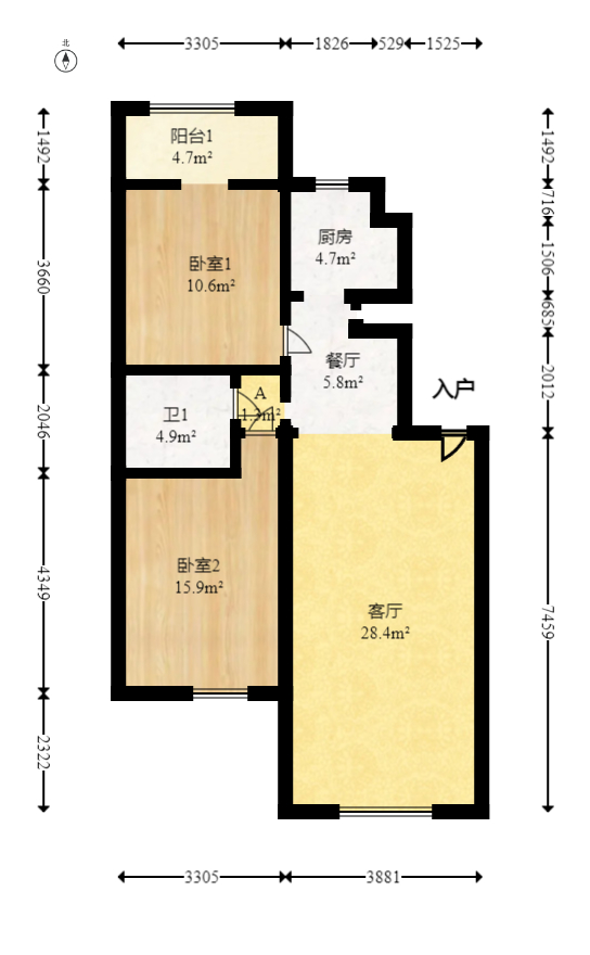 德馨园  3室2厅2卫    47.0万 德馨园  3室2厅2卫    47.0万客厅