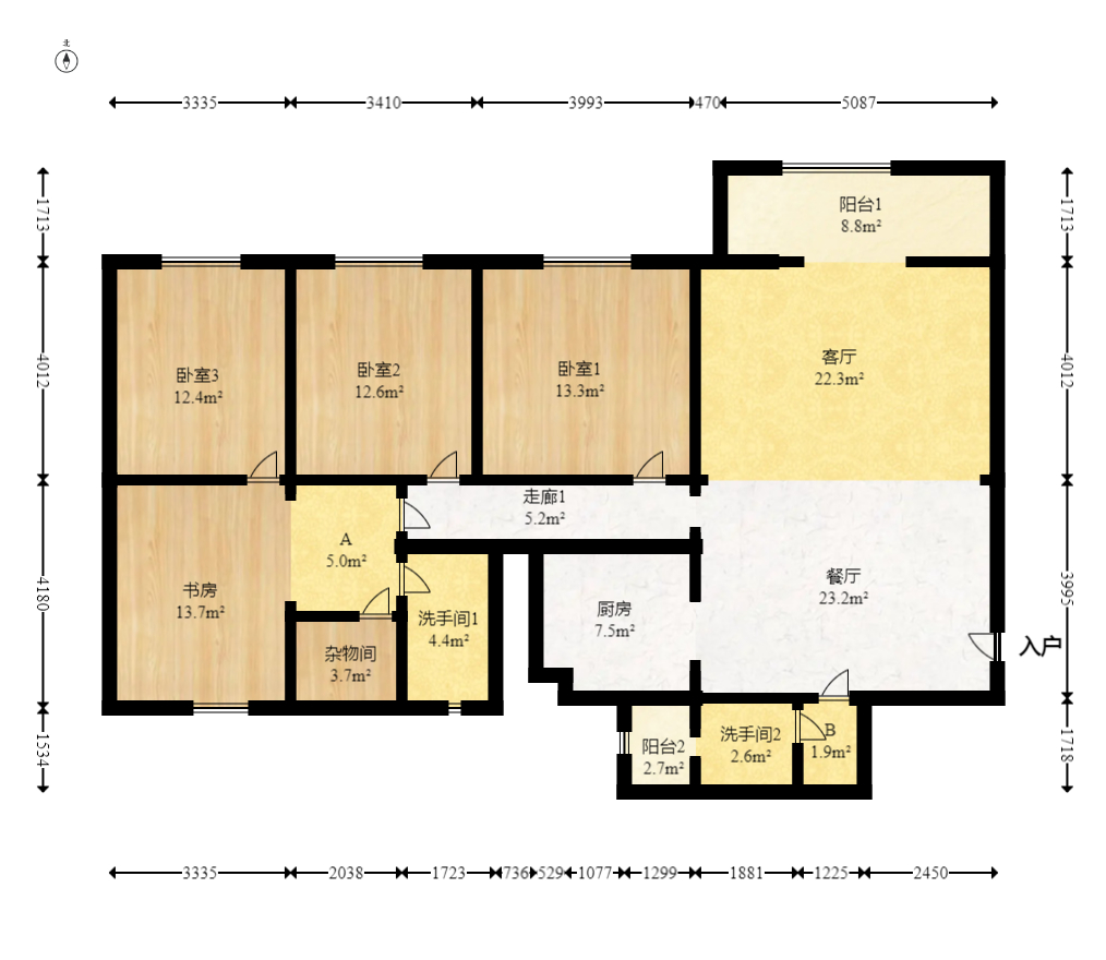 雅林园  4室2厅2卫   200.00万室内图1