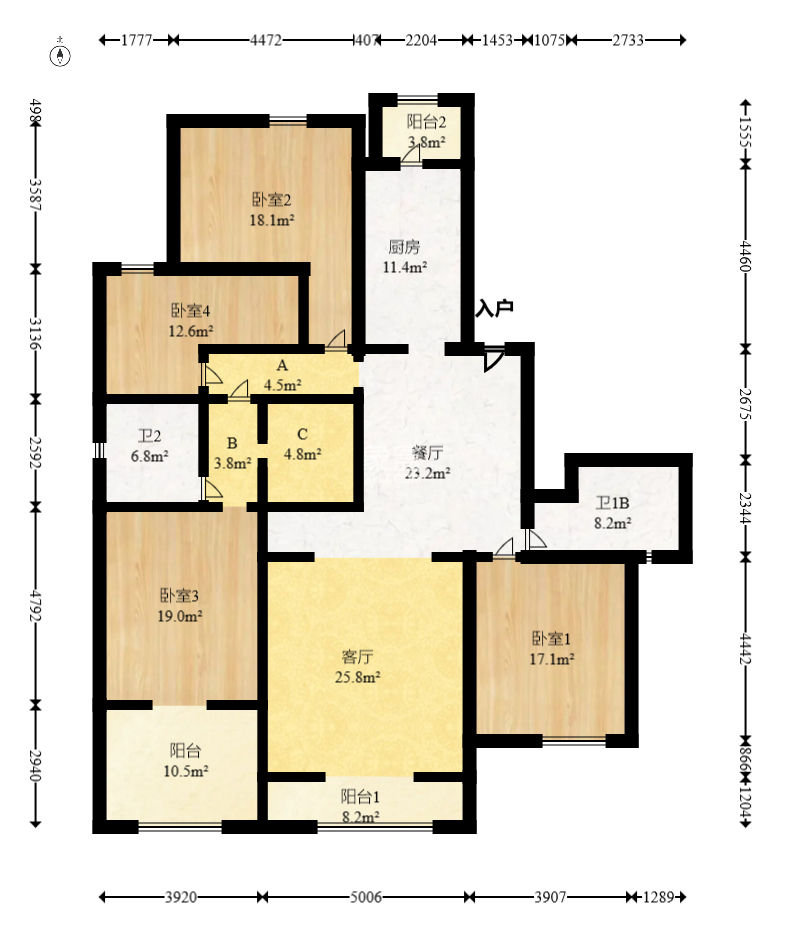 锦绣世纪  4室2厅2卫   167.90万