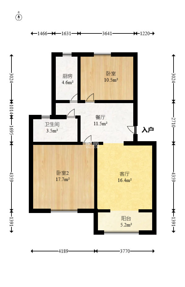 东岸锦城(东方人家)  2室2厅1卫   30.00万