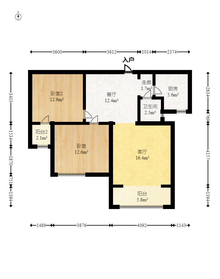 高林仕家 2室2厅1卫 56.5万 高林仕家 2室2厅1卫 56.5万客厅