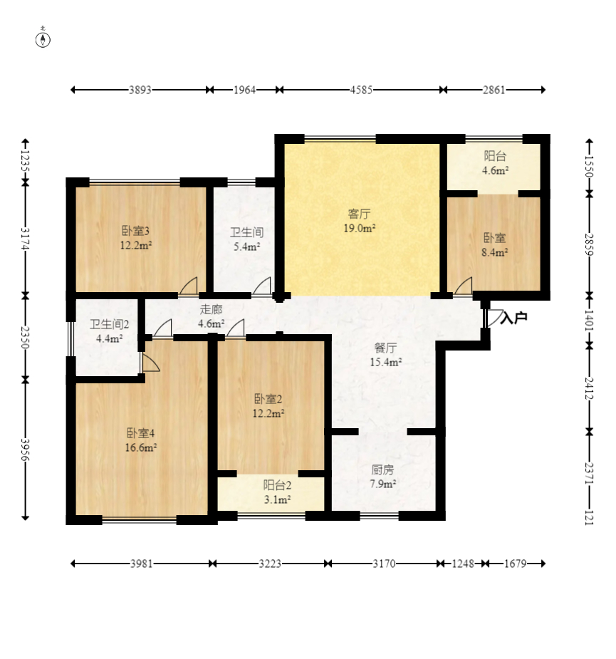 高林仕家 4室2厅2卫 81.8万 高林仕家 4室2厅2卫 81.8万客厅