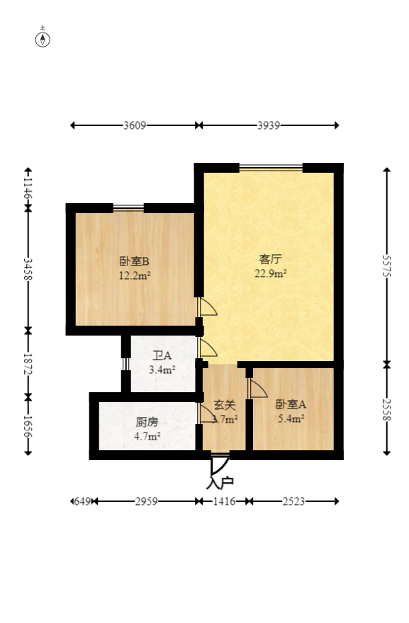协信星澜汇  2室1厅1卫   81.80万室内图1