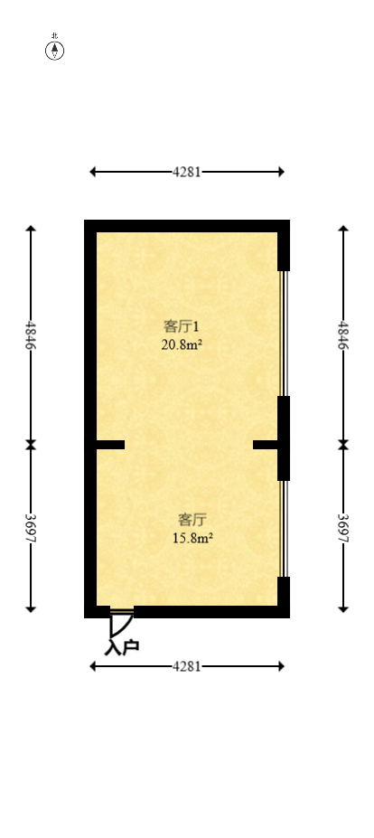 京武浪琴山三期（京武中心）  2室1厅1卫   60.00万室内图1