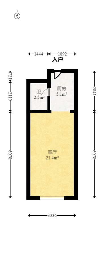 钱隆世家  1室1厅1卫   32.00万室内图1