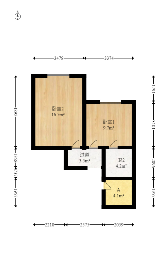 南国嘉苑  3室2厅2卫   68.00万室内图1