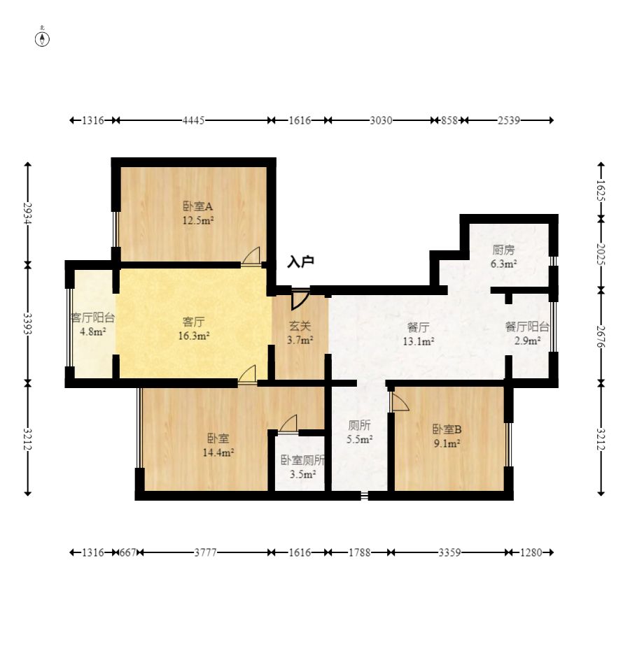 建发电建江山悦  1室0厅0卫   175.00万室内图1