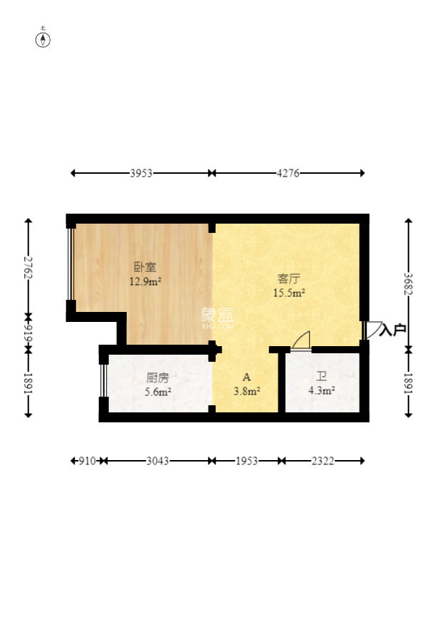 左岸右岸  1室1厅1卫   37.00万
