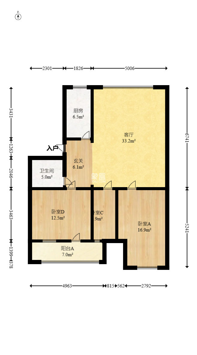 湘江航运宿舍  3室2厅1卫    59.8万