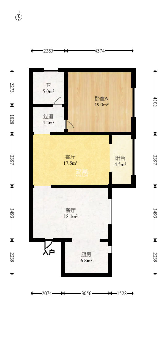 天鴻嘉園  2室2廳1衛(wèi)    48.99萬