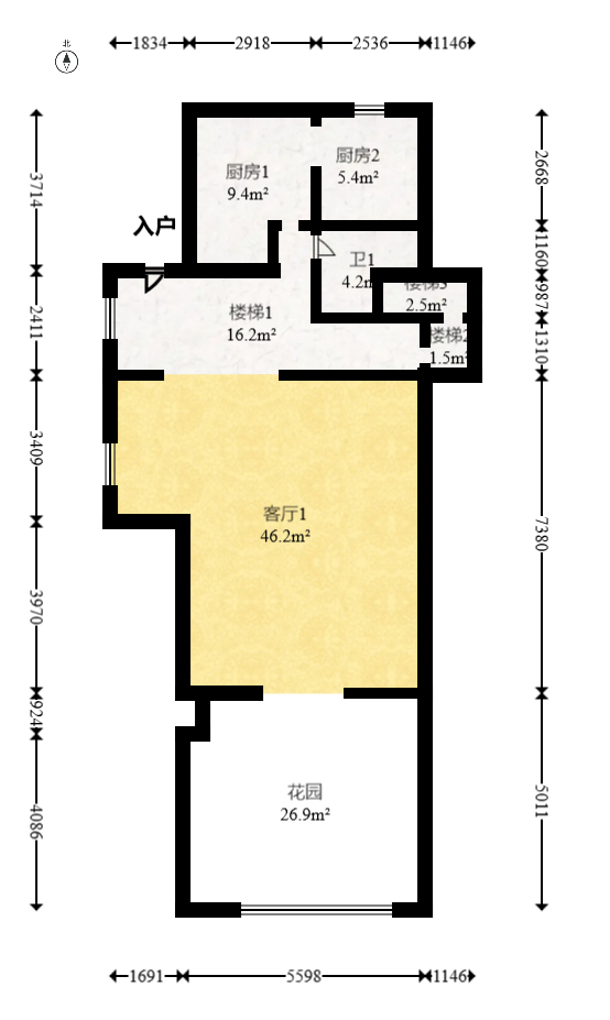盈峰翠邸  6室2厅4卫   285.00万室内图1