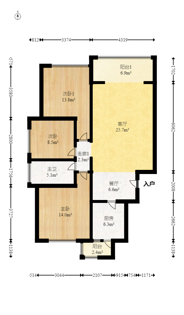 富苑小区  3室2厅1卫    79.0万 富苑小区  3室2厅1卫    79.0万户型图