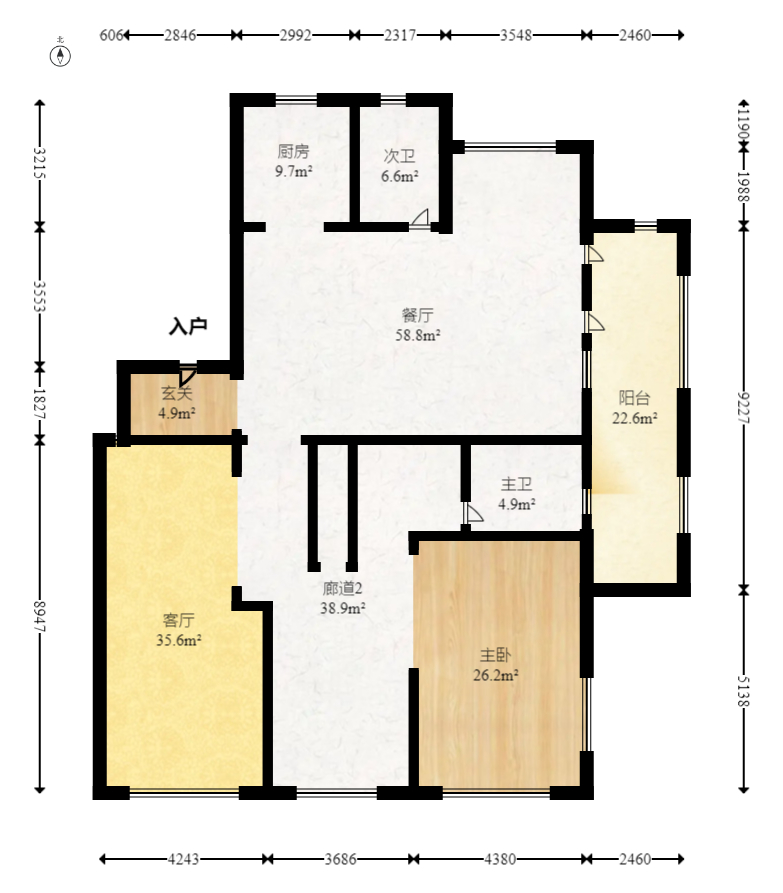 建发央著  5室2厅3卫   430.00万室内图1