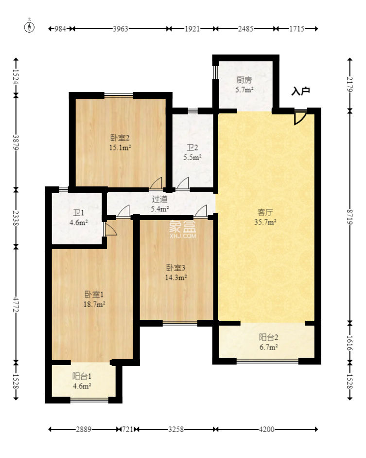 中國鐵建金色藍庭  3室2廳2衛(wèi)   172.00萬
