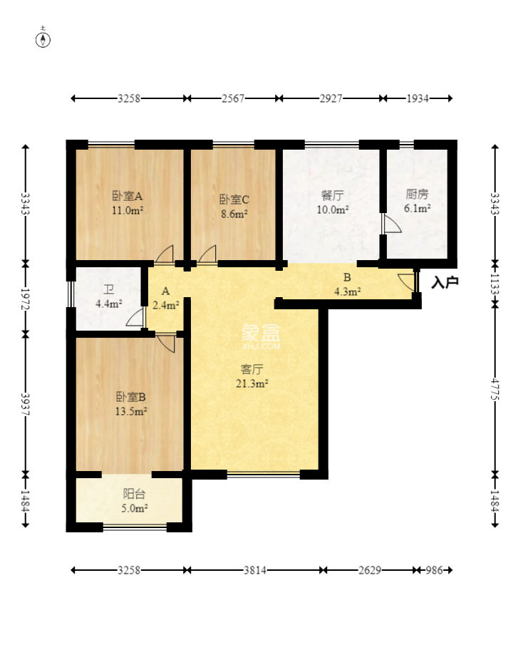 福天藏郡院子  3室2厅1卫   80.00万
