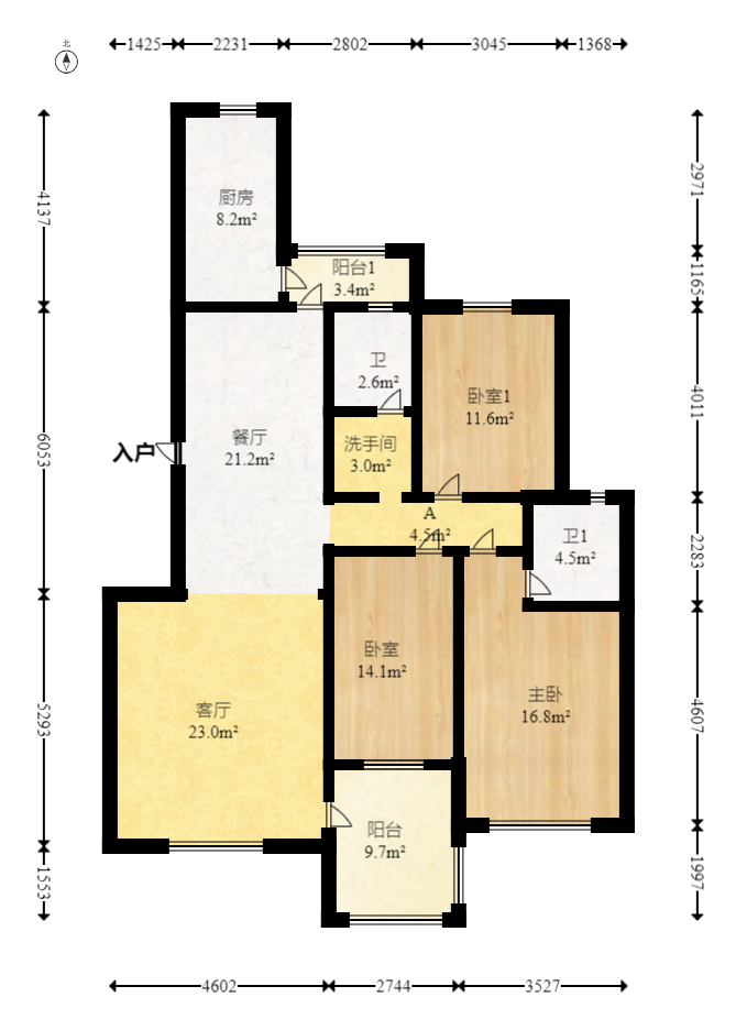 红树湾 3室2厅2卫 79.8万 红树湾 3室2厅2卫 79.8万户型图