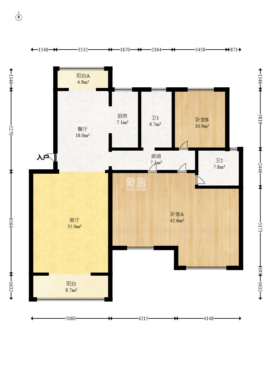 枫华府第  3室2厅2卫   58.00万