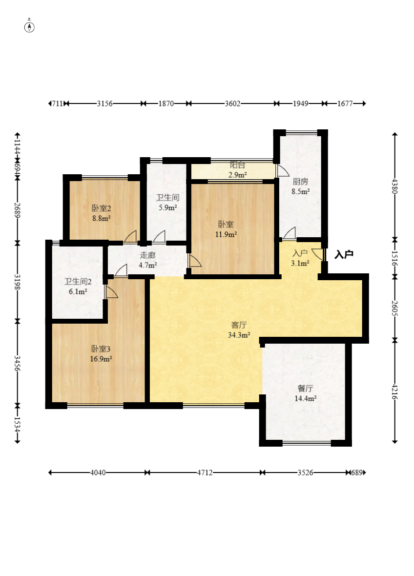 东业早安星城  6室2厅1卫    152.9万 东业早安星城  6室2厅1卫    152.9万户型图