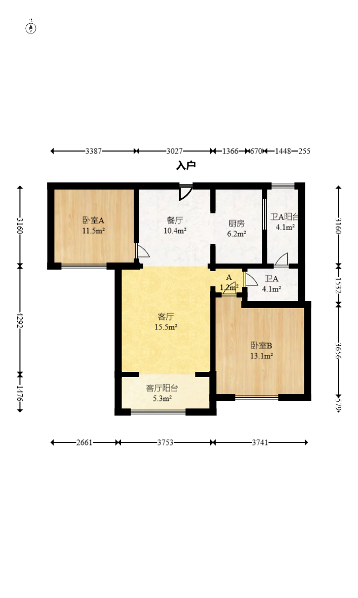 光明E城  2室2厅1卫    86.0万 光明E城  2室2厅1卫    86.0万户型图